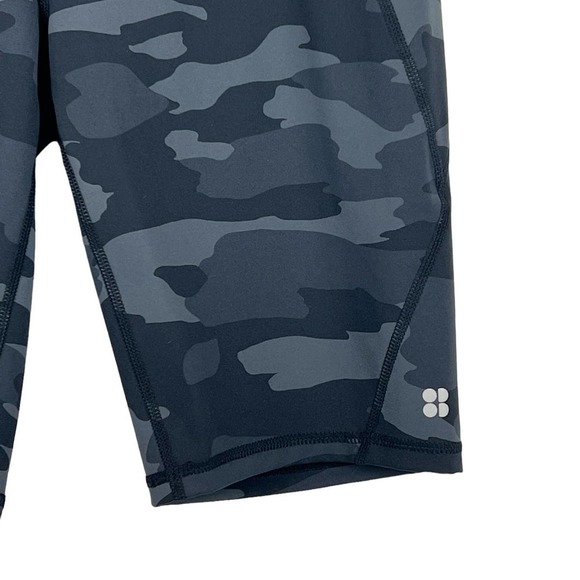 Sweaty BETTY POWER HIGH WAIST POCKET BIKER SHORTS BLACK TONAL CAMO SIZE 4-6 NWT - Picture 7 of 15